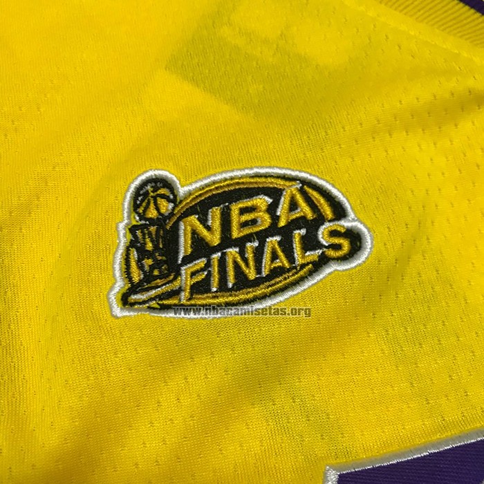 Camiseta Los Angeles Lakers Kobe Bryant NO 8 Icon 1999-00 Finals Bound Amarillo